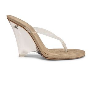 Yeezy SEASON 8 authentic PVC Wedge Thong  Clear Sandals. Size 37.5. Used